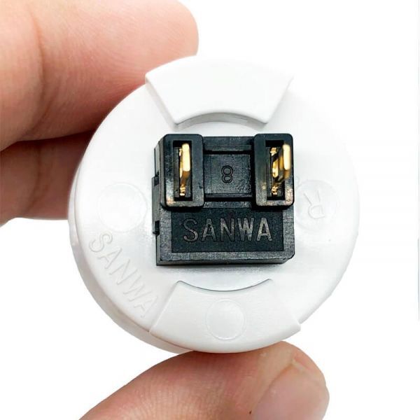Boton Sanwa 30mm Blanco Original en Guatemala